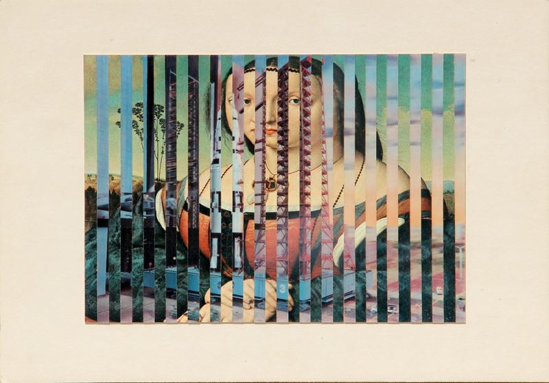 Senza titolo  (1969)  - collage su sedia - Asta Asta a Tempo di Arte Moderna e Contemporanea - Cms Thetis per Casa d'Aste