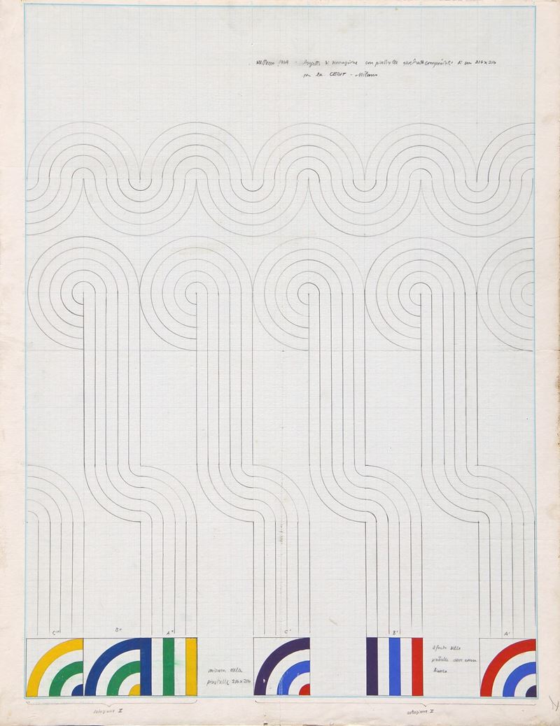 Progetto per la Cedit Milano  - acrilico su tele sagomate assemblate in teca di plexiglass - Auction Arte Moderna e Contemporanea Time&Live - Cms Thetis per Casa d'Aste