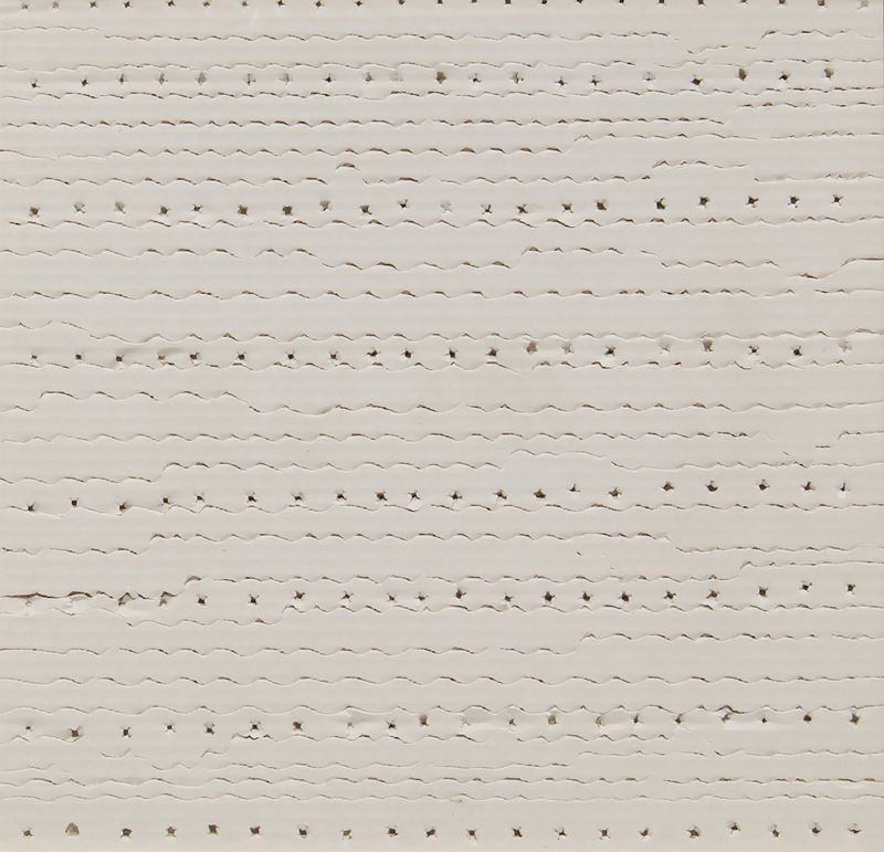 Senza titolo  (1969)  - tecnica mista su carta millimetrata riportata su tela - Auction Arte Moderna e Contemporanea Time&Live - Cms Thetis per Casa d'Aste