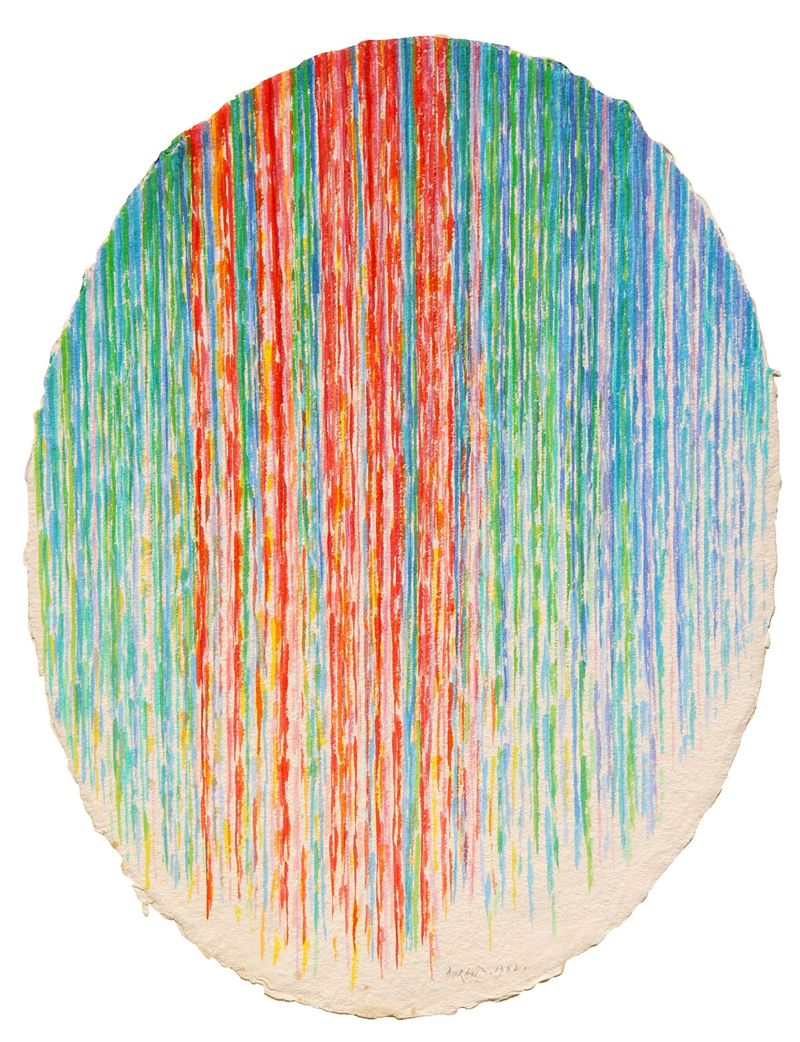 Senza titolo  (1976)  - tempera su cartoncino - Auction Arte Moderna e Contemporanea Time&Live - Cms Thetis per Casa d'Aste