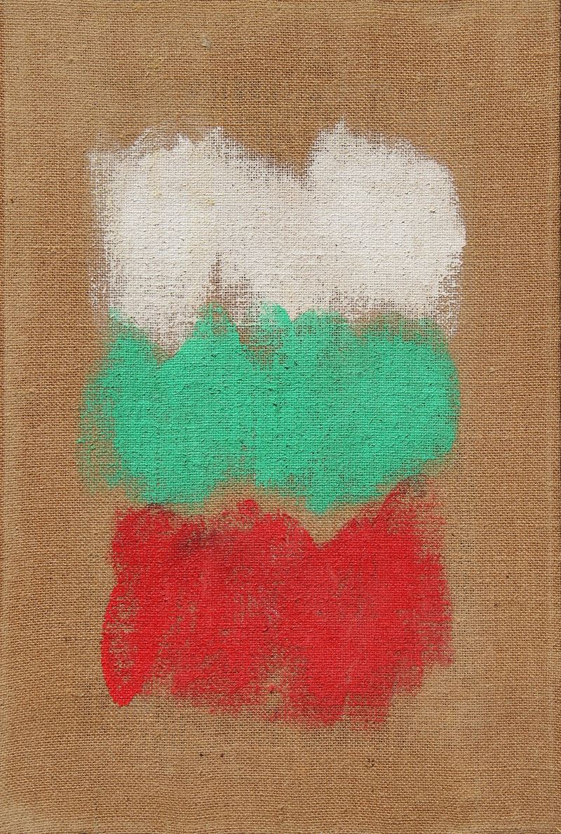 Senza titolo  (1978)  - tempera su carta applicata su tela - Auction Arte Moderna e Contemporanea Time&Live - Cms Thetis per Casa d'Aste