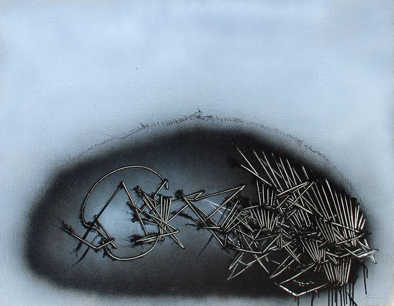 Nel ventre  (1978)  - tecnica mista su cartoncino - Auction Arte Moderna e Contemporanea Time&Live - Cms Thetis per Casa d'Aste