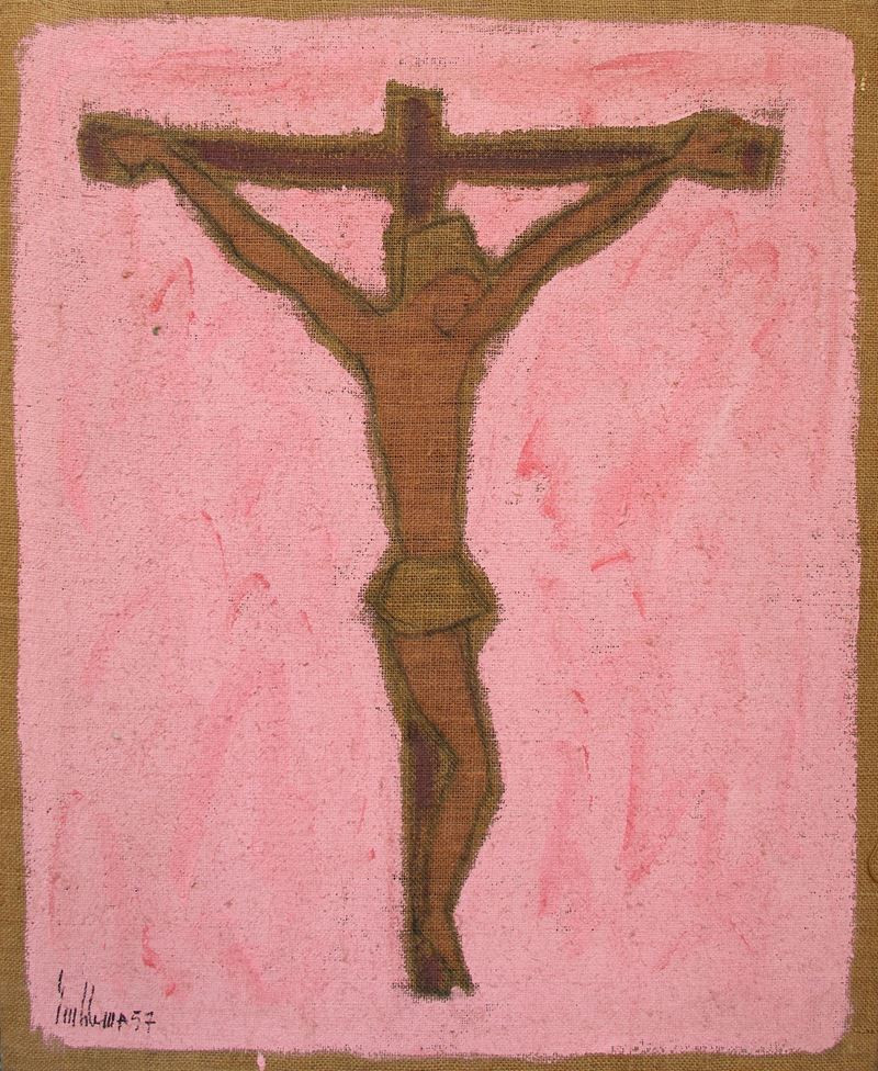 Cristo  (2004)  - acrilico su carta - Asta Asta a Tempo di Arte Moderna e Contemporanea - Cms Thetis per Casa d'Aste